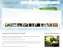 Tablet Screenshot of cryonics-uk.org